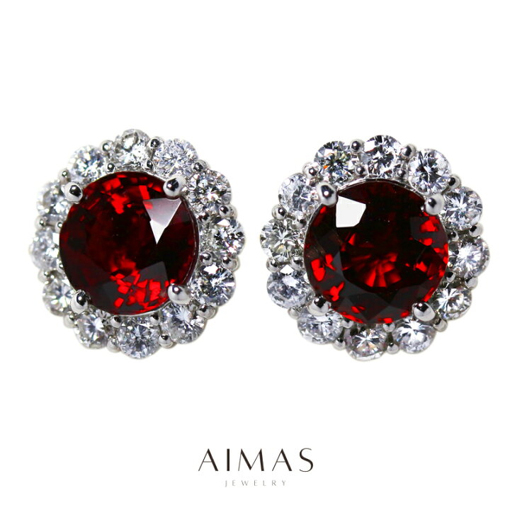 楽天市場】【ｾｰﾙ】ガーネット 1.13ct/1.27ct ピアス PT900 プラチナ  