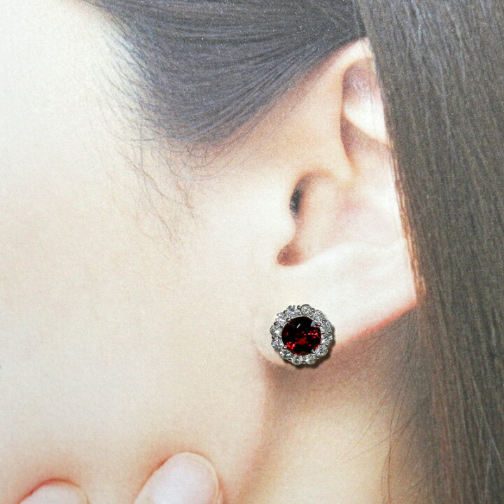 楽天市場】【ｾｰﾙ】ガーネット 1.13ct/1.27ct ピアス PT900 プラチナ  