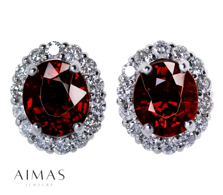 楽天市場】【ｾｰﾙ】スペサルティンガーネット 1.85ct/2ct ピアス PT900 