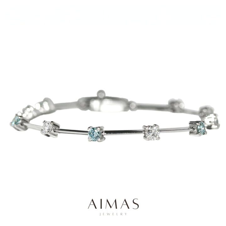 楽天市場】アイスブルートリートダイヤモンド 0.6ct ブレスレット 