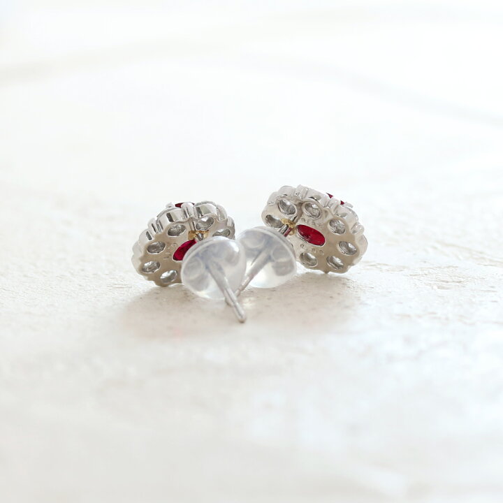 楽天市場】【JaMais】ピジョンブラッドルビー 0.38ct/0.45ct ピアス 