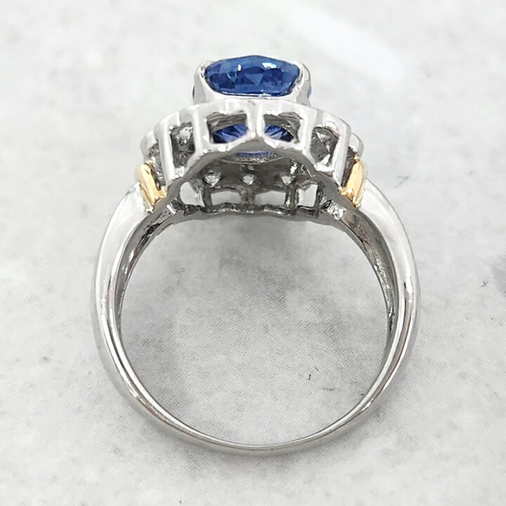 楽天市場】【ｾｰﾙ】非加熱ブルーサファイア 3.36ct リング 11号 PT900 