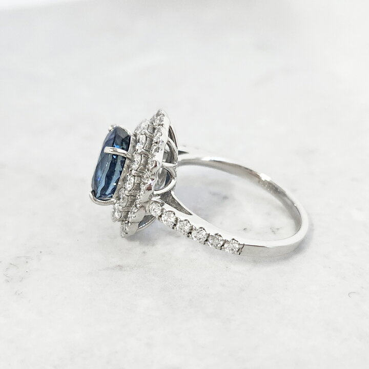 楽天市場】ブルーサファイア 3.12ct リング 11.5号 PT900 プラチナ 