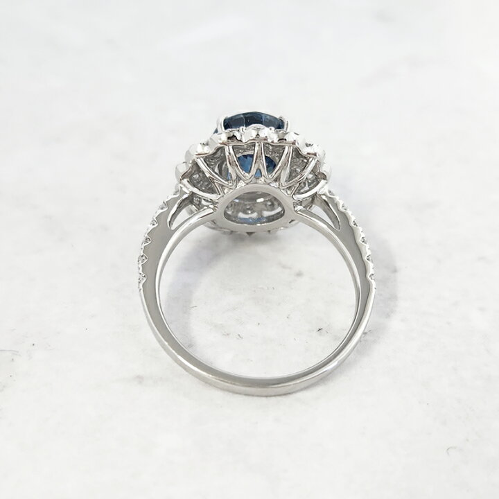 楽天市場】ブルーサファイア 3.12ct リング 11.5号 PT900 プラチナ 