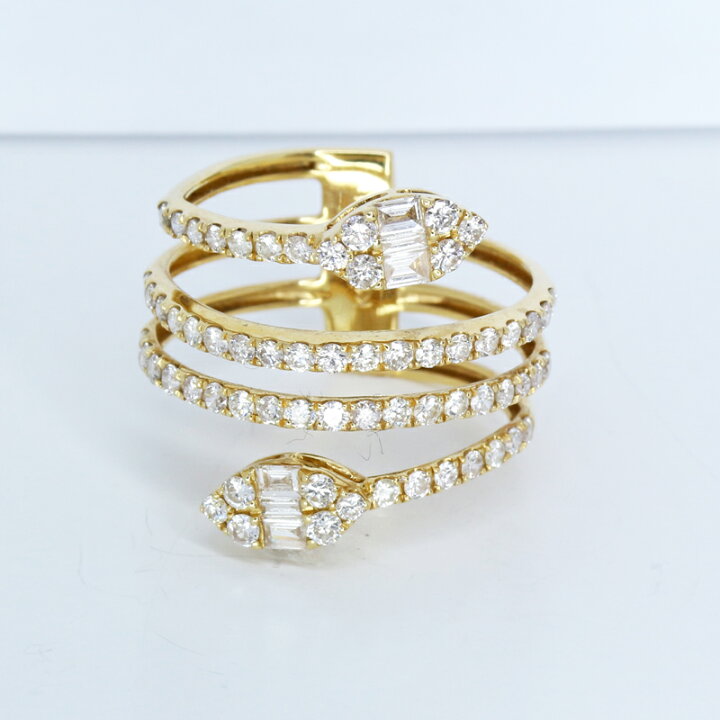 楽天市場】ダイヤモンド 1.0ct リング K18YG イエローゴールド 18金 