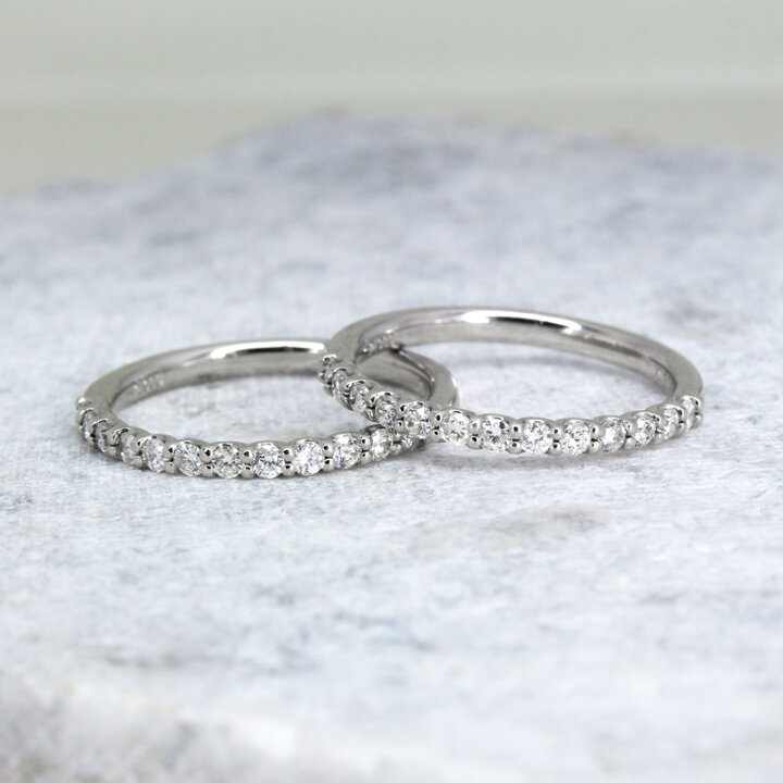 楽天市場】ダイヤモンド 0.3ct ハーフエタニティリング PT900 プラチナ 