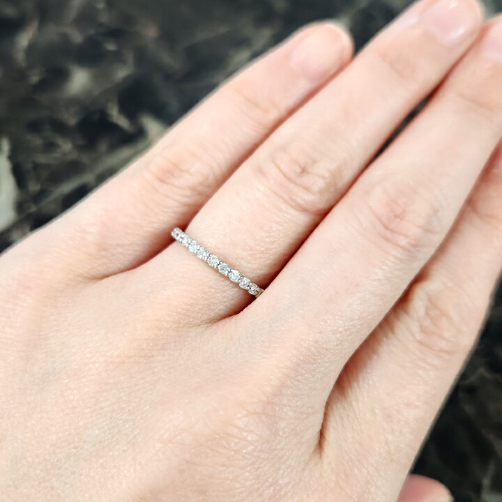 楽天市場】ダイヤモンド 0.3ct ハーフエタニティリング PT900 プラチナ  