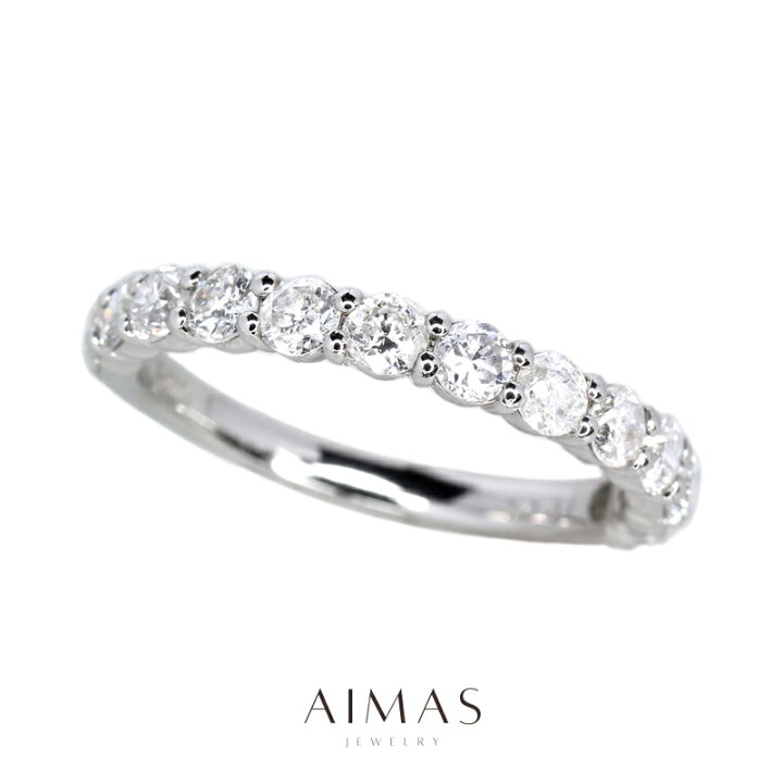 楽天市場】ダイヤモンド 1.06ct ハーフエタニティリング PT900  