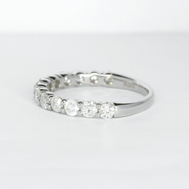 楽天市場】ダイヤモンド 1.06ct ハーフエタニティリング PT900  