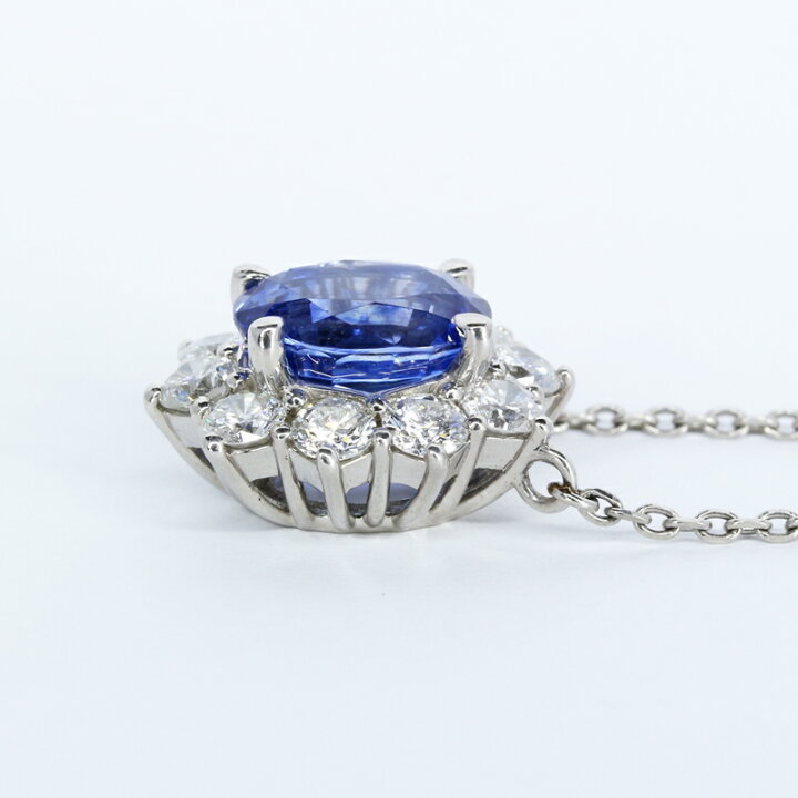 楽天市場】ブルーサファイア 2.64ct ネックレス PT850/PT900 プラチナ  