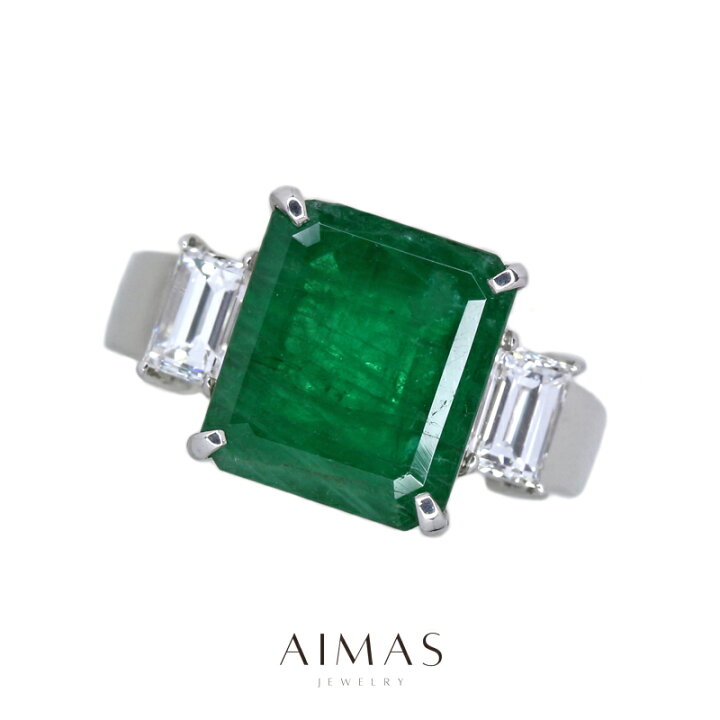 楽天市場】エメラルド 4.32ct リング 12号 PT900 プラチナ 指輪  