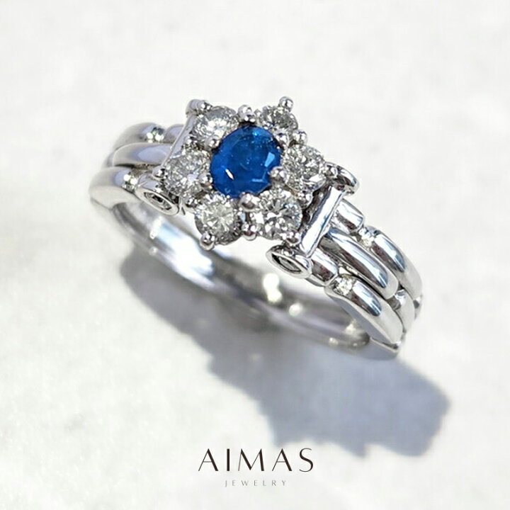 楽天市場】アウイナイト 0.18ct リング 10号 K18WG ホワイトゴールド  