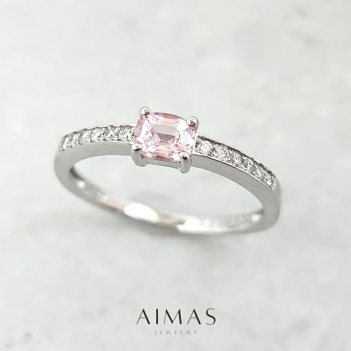 楽天市場】パパラチアサファイア 0.368ct リング 12号 PT900 プラチナ  