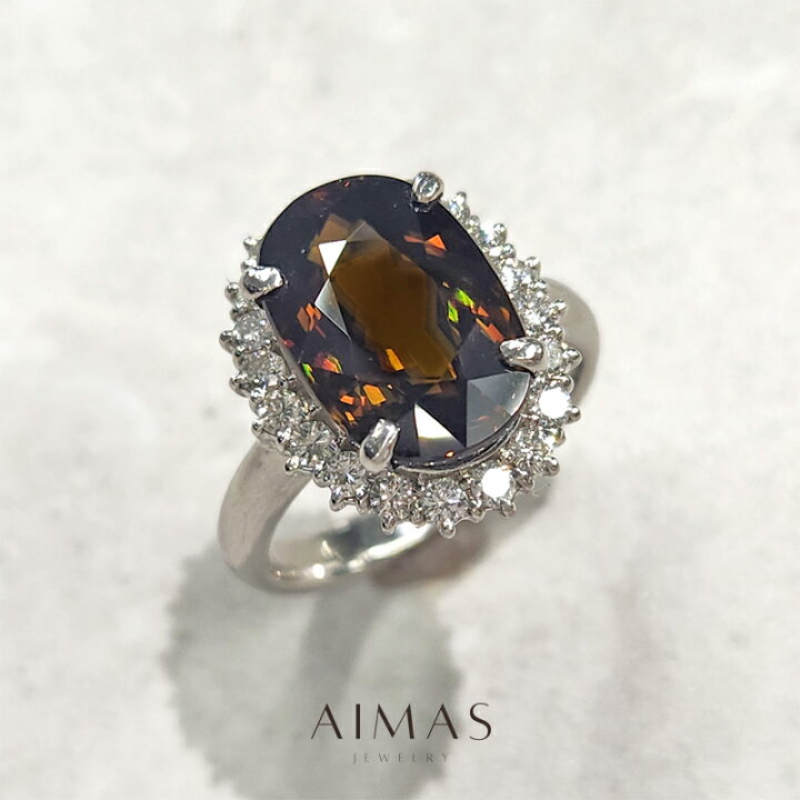 楽天市場】スフェーン 6.939ct リング 14号 PT900 プラチナ 指輪 