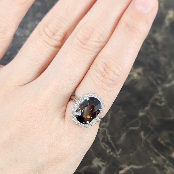 楽天市場】スフェーン 6.939ct リング 14号 PT900 プラチナ 指輪 
