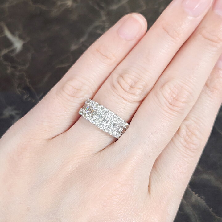 楽天市場】ダイヤモンド 2ct リング 13号 PT900 プラチナ 指輪 ハーフ  