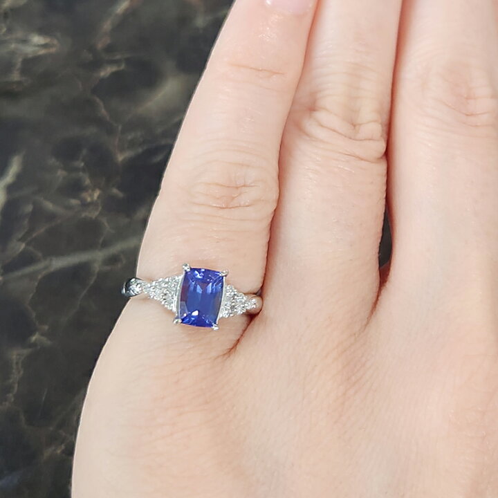 楽天市場】タンザナイト 1.24ct リング 9号 PT900 プラチナ 指輪 