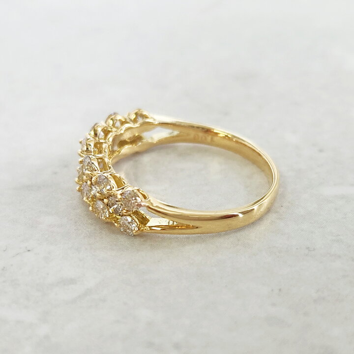 楽天市場】ダイヤモンド 1.0ct リング 12号 K18YG イエローゴールド 18 
