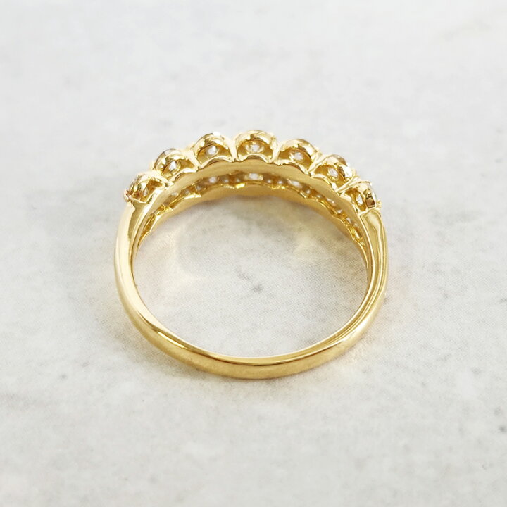 楽天市場】ダイヤモンド 1.0ct リング 12号 K18YG イエローゴールド 18 