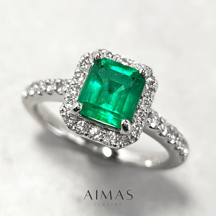楽天市場】エメラルド 1.15ct リング 12号 PT900 プラチナ 指輪 ダイヤ 