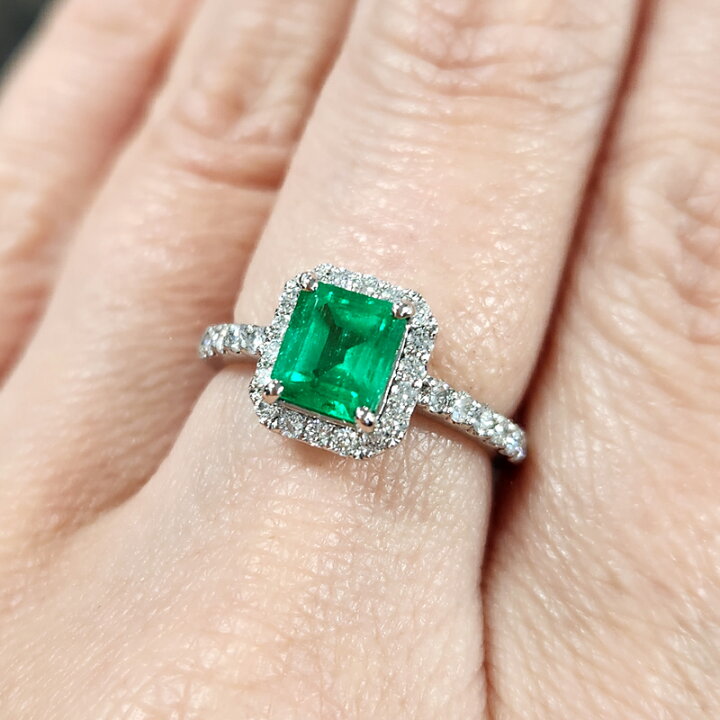 楽天市場】エメラルド 1.15ct リング 12号 PT900 プラチナ 指輪 ダイヤ 