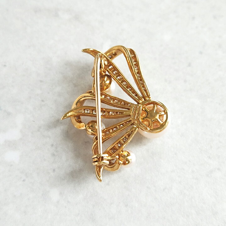 楽天市場】【MOUAWAD】モワード パール ダイヤモンド 0.33ct ブローチ 