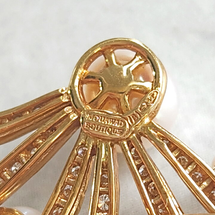楽天市場】【MOUAWAD】モワード パール ダイヤモンド 0.33ct ブローチ 