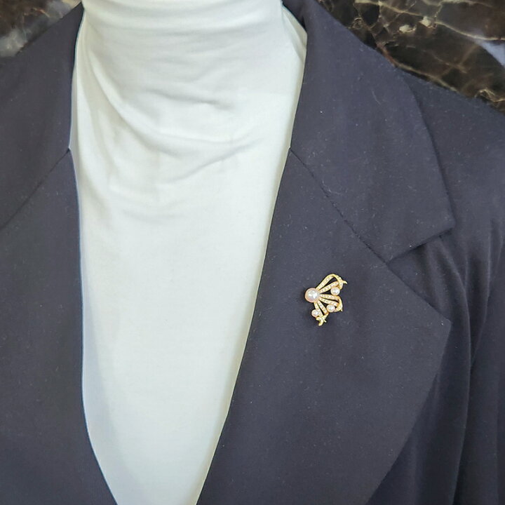 楽天市場】【MOUAWAD】モワード パール ダイヤモンド 0.33ct ブローチ 