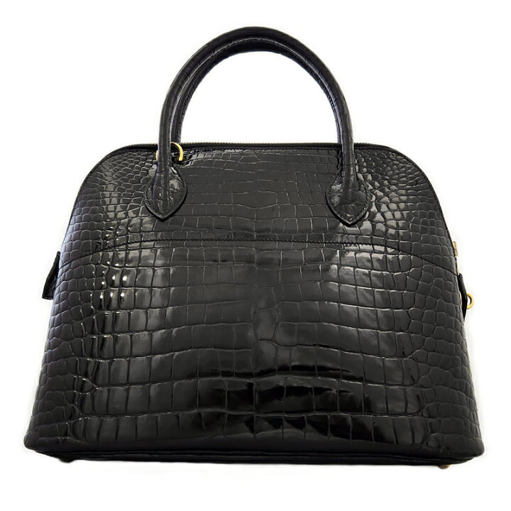 楽天市場】【HERMES】エルメス ボリード 31 ポロサス クロコ クロ 黒 