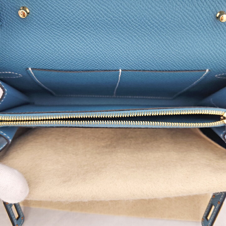 楽天市場】【HERMES】エルメス ケリーロング トゥーゴー ブルージーン 