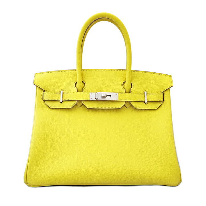 楽天市場】【HERMES】 エルメス バーキン 30 ヴォーエプソン ライム エルメス ハンドバッグ イエロー チャーム付きバーキン