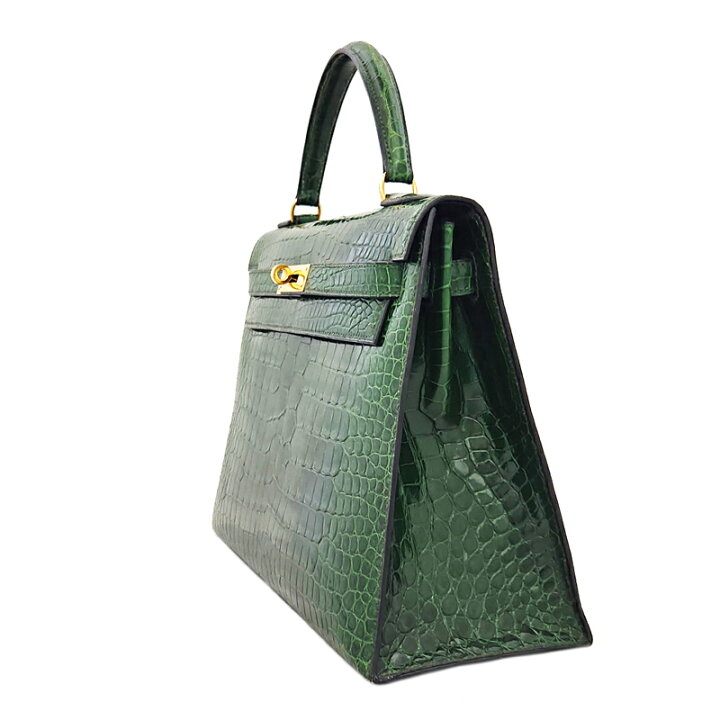 楽天市場】【HERMES】エルメス ケリー32 グリーン系 ポロサス 