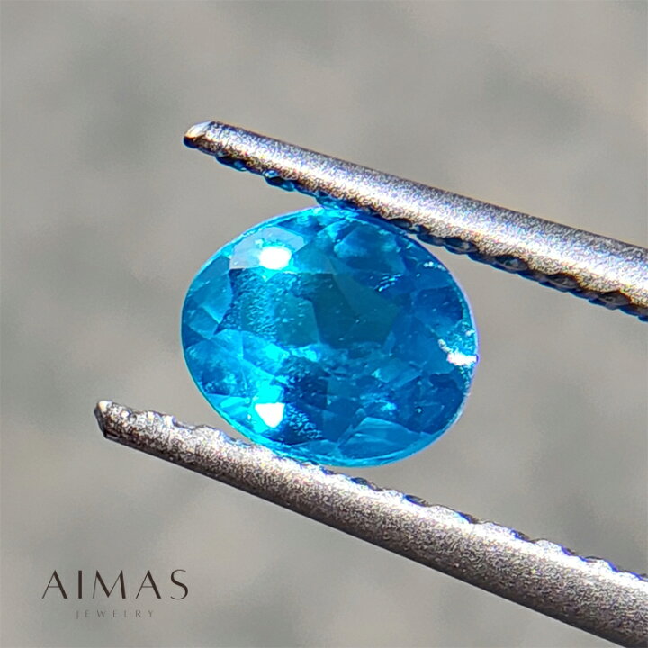 楽天市場】ネオンブルーアパタイト ルース ◇ 0.325ct オーバルカット 