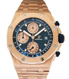 【AUDEMARS PIGUET】オーデマピゲ ロイヤルオーク オフショア クロノグラフ 26238OR.OO.2000OR.01 ナイトブルー文字盤 PG 750 K18PG ピンクゴールド ネイビー メンズ 腕時計 自動巻き 【未使用品】【送料無料】【腕時計】 RRL.TM