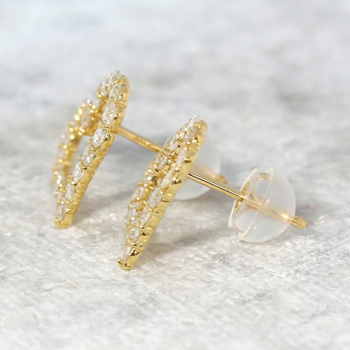楽天市場】【JaMais】ハートシェイプダイヤモンド0.35ct/0.35ct ピアス 