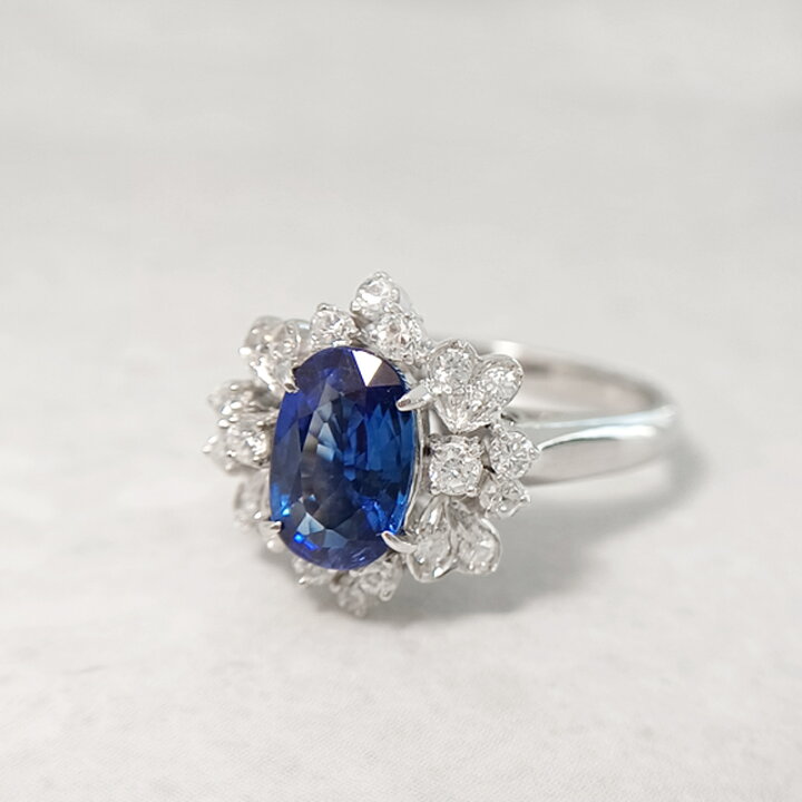 楽天市場】ロイヤルブルーサファイア 1.59ct リング 16号 PT900(Pm 