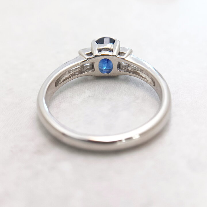 楽天市場】ブルーサファイア 1.087ct リング 10号 PT900 プラチナ 