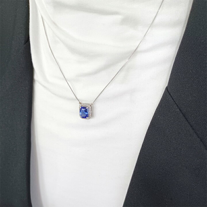 楽天市場】タンザナイト 1.74ct ネックレス PT900/850 プラチナ 