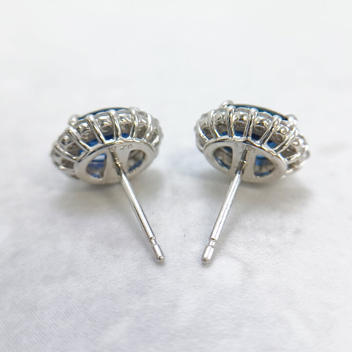 楽天市場】ブルーサファイア 1.018ct/1.04ct ピアス PT900 プラチナ  