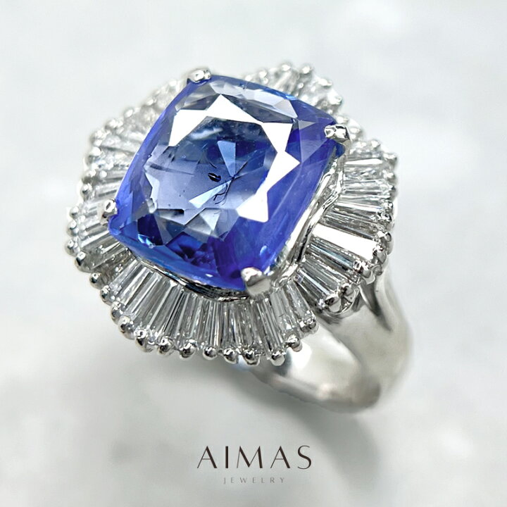 楽天市場】【ｾｰﾙ】非加熱ブルーサファイア 4.396ct リング 9号 PT900 
