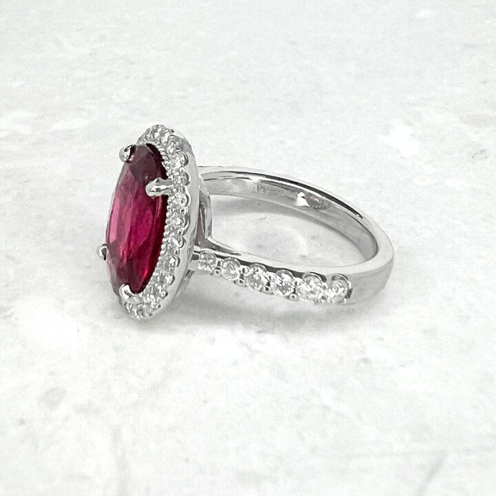 楽天市場】【ｾｰﾙ】ルベライト 3.63ct リング 12号 PT900 プラチナ 