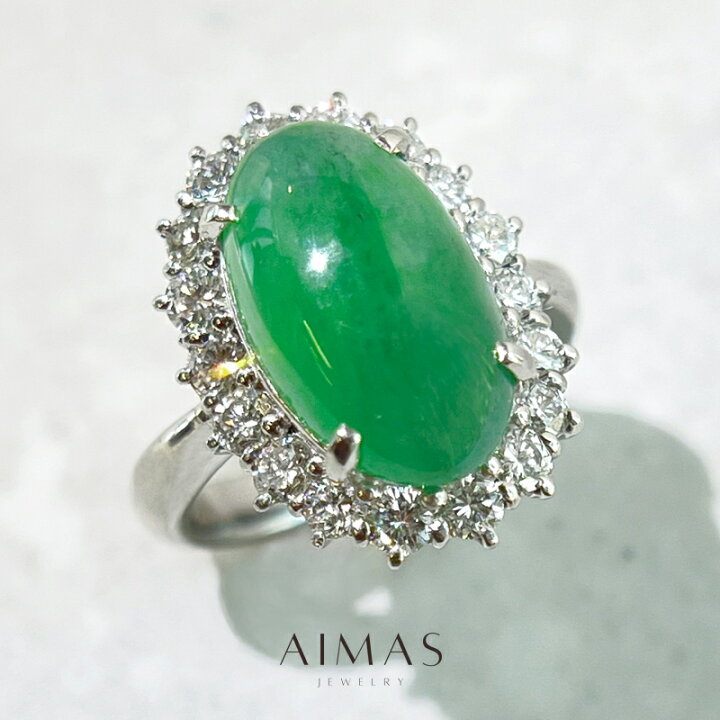 楽天市場】【ｾｰﾙ】翡翠 6.778ct リング 12号 PT900 プラチナ 指輪 