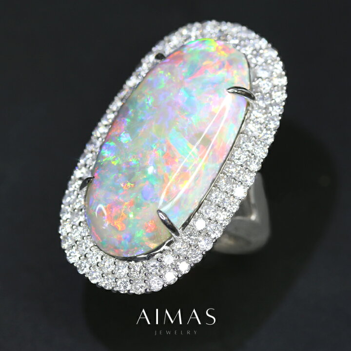 楽天市場】【ｾｰﾙ】ホワイトオパール 18ct リング 12号 PT950 プラチナ 