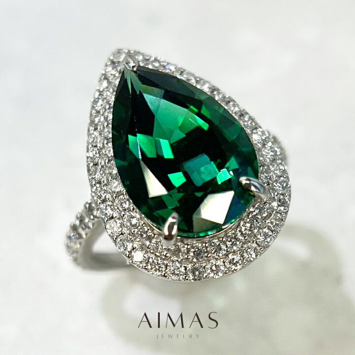 楽天市場】グリーントルマリン 5.54ct リング 12.5号 PT900 プラチナ 
