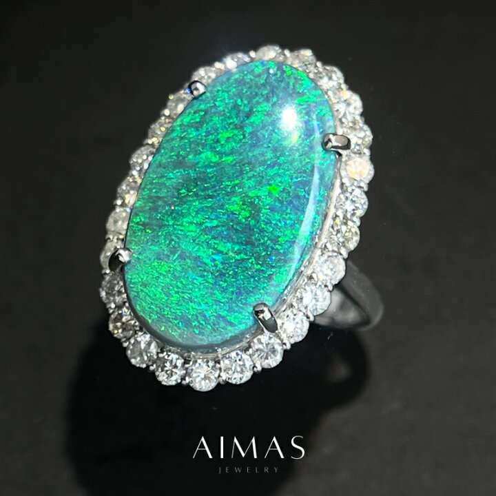 楽天市場】【ｾｰﾙ】ブラックオパール 7.05ct リング 12号 PT900 
