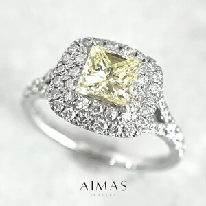 _Ch 1.029ct(LIGHT YELLOW SI2) O 13 PT900 w _C芪 wC[ XNGA vZXJbg J[_C CG[_C Mtg v[g 4a \[eBO 