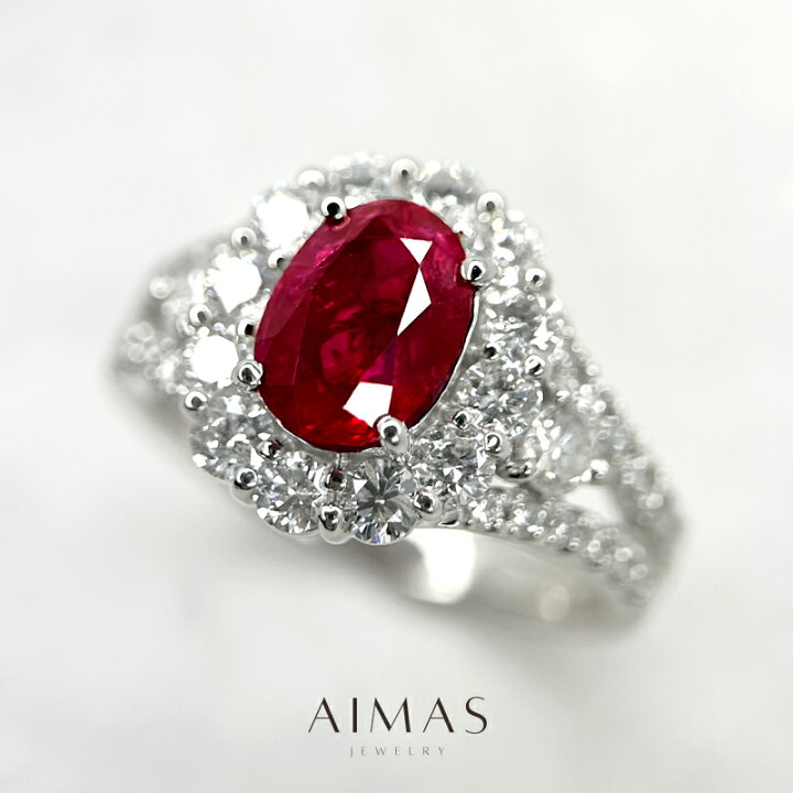 楽天市場】ミャンマー産ピジョンブラッドルビー 2.03ct リング 12号 