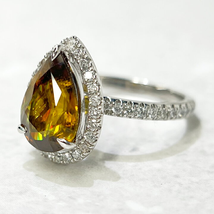 楽天市場】【ｾｰﾙ】スフェーン 3.24ct リング 12号 PT900 プラチナ 指輪 