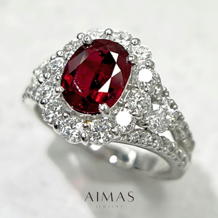 楽天市場】タイ産ピジョンブラッドルビー 1.7ct リング 12号 PT900 