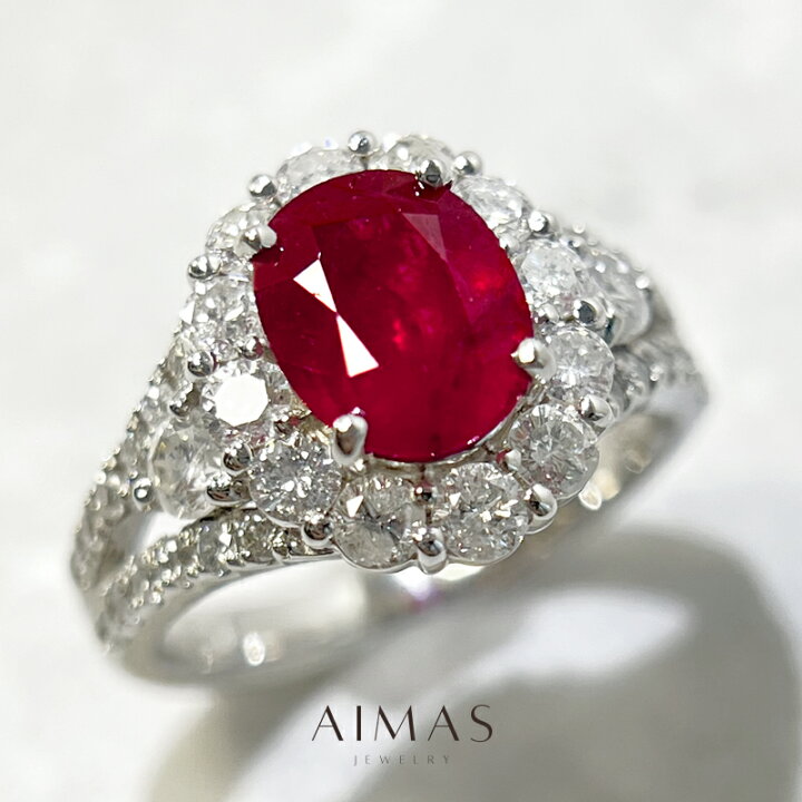 楽天市場】ルビー 1.99ct リング 12号 PT900 プラチナ 指輪 